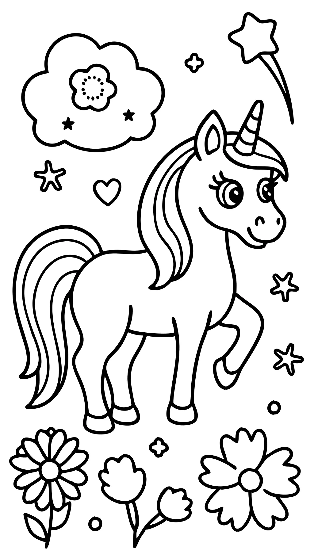 printable unicorns coloring pages